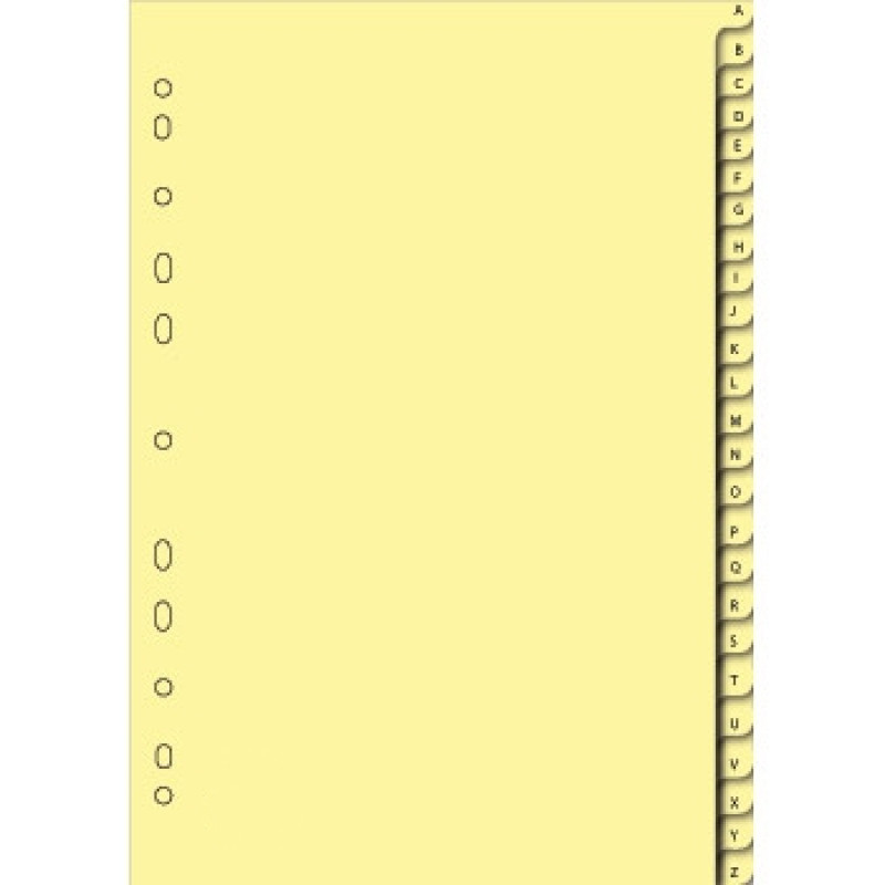 Indice A/Z de cartulina A4