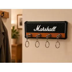 Portallaves estilo amplificador Marshall con 4 plugs metálicos Portallaves estilo amplificador Marshall con 4 plugs metálicos