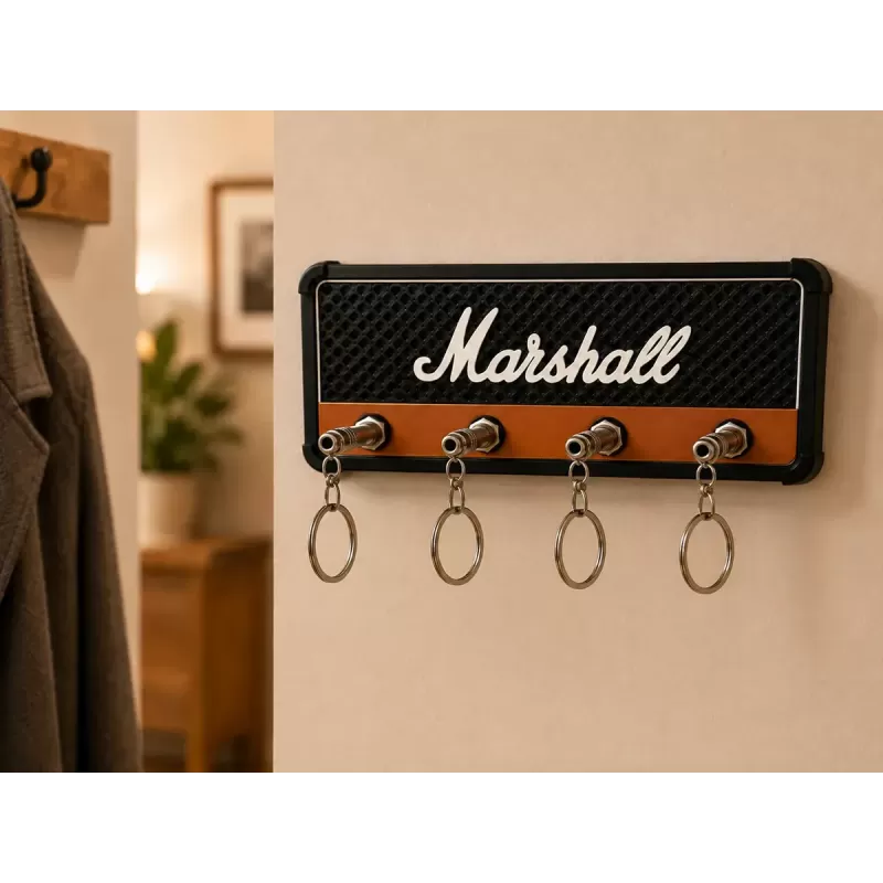 Portallaves estilo amplificador Marshall con 4 plugs metálicos