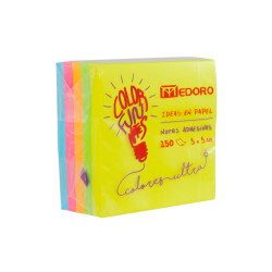 Notas adhesivas Medoro 50x50 cubo fluo