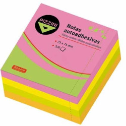 Notas adhesivas Pizzini 75x75 cubo fluo